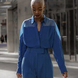 SIGNED BLAKE x THE DROP Blue Sapphire Shirt by @signedblake NWT Size L